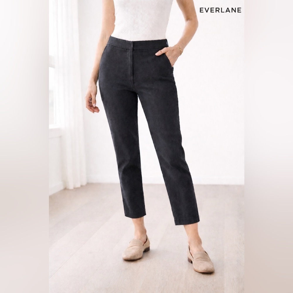 Everlane‎ Washed Black Straight Leg Pants Size 10 workwear minimalist business